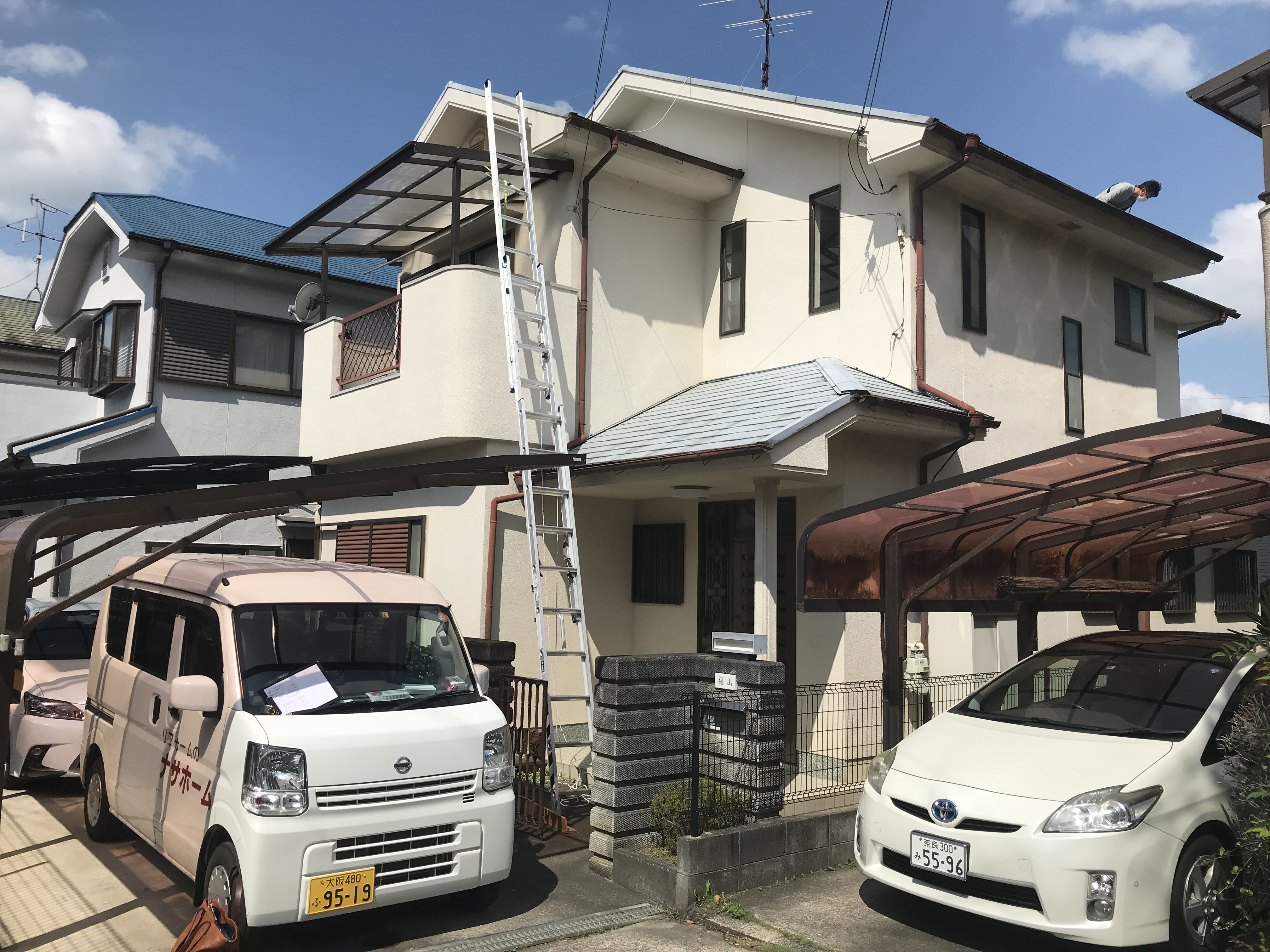 外壁塗装・屋根の被せ葺き工事